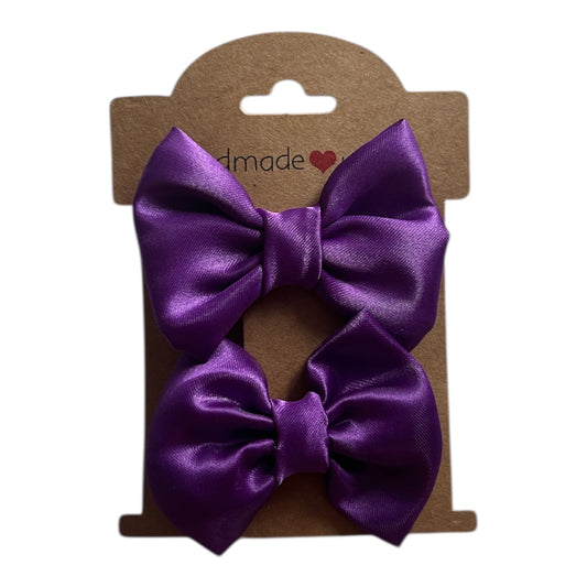 Satin Baby Bow Hair Clips