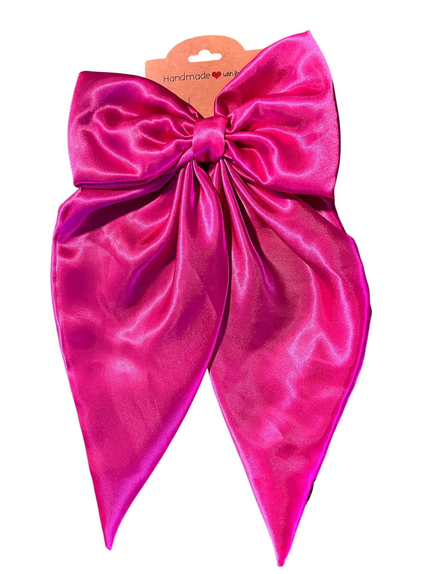 Satin Bow Long Tail Hair Clip